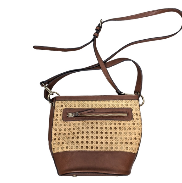 Kelly & Katie Handbags - Kelly & Katie Brown Rattan Shoulder Bag